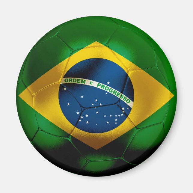 Brazil Football Magnet (Front)