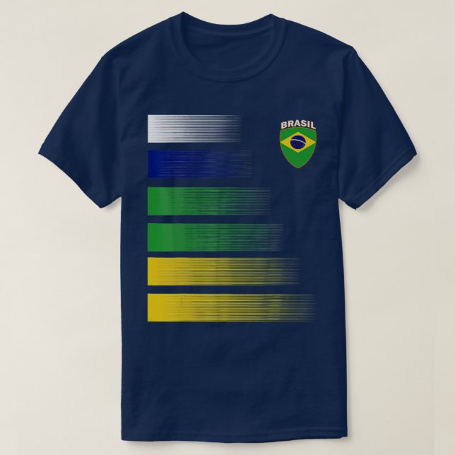 Brazil Football Shirt Brazilian Soccer Jersey Tee  (Design Front)