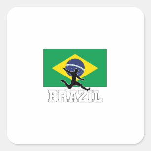 Brazil Football Soccer National Team Square Sticker