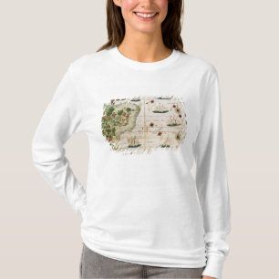 Brazil from the 'Miller Atlas' by Pedro Reinel T-Shirt