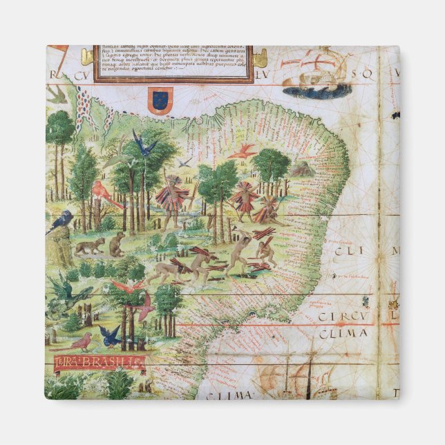 Brazil from the 'Miller Atlas' Magnet (Front)