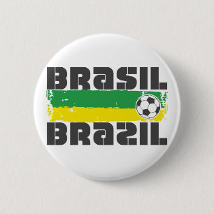 Brazil Futbol 6 Cm Round Badge