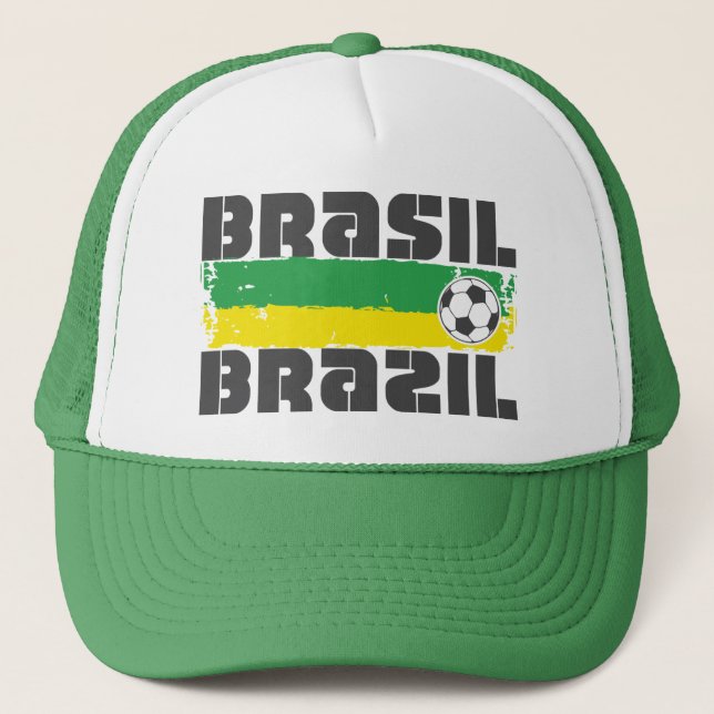 Brazil Futbol Trucker Hat (Front)