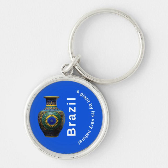 Brazil Giant Nature Mandala - Round Keychain (Front)