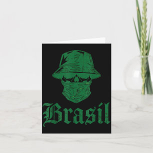 Brazil Gift Flag Brazilian Fan Vintage Samba Card