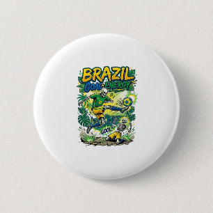 Brazil Goal Energy Skeleton Striker Nations Creati 6 Cm Round Badge