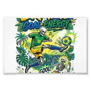 Brazil Goal Energy Skeleton Striker Nations Creati Photo Print