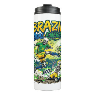 Brazil Goal Energy Skeleton Striker Nations Creati Thermal Tumbler