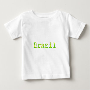 Brazil Green and Yellow Font Baby T-Shirt