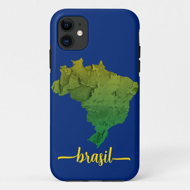 Brazil Grunge | Map of Brazil Case-Mate iPhone Case (Back)