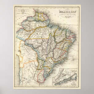 Brazil, Guiana, South America Poster