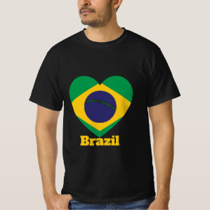 Brazil Heart Flag T-Shirt