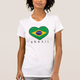 Brazil Heart Soccer T-Shirt