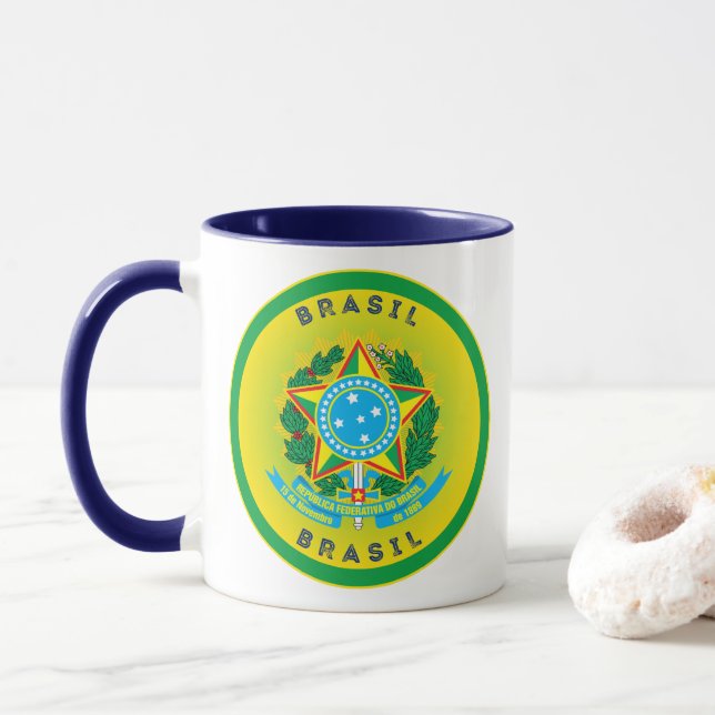 Brazil Heritage Emblem Mug (With Donut)