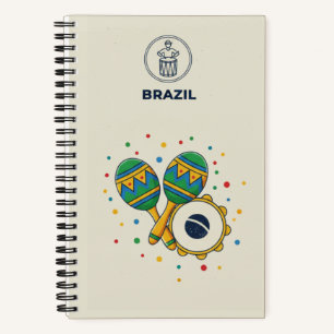 Brazil Heritage & Samba Rhythm Photo Archive Notebook