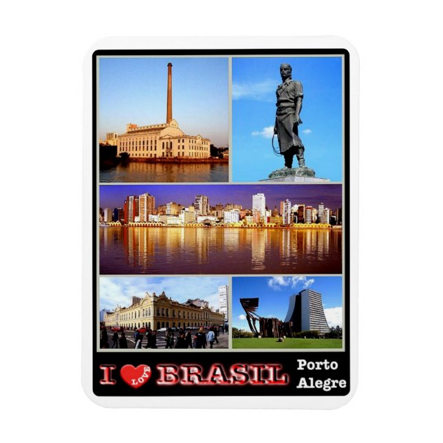 Brazil - I Love - Porto Alegre - Magnet (Vertical)