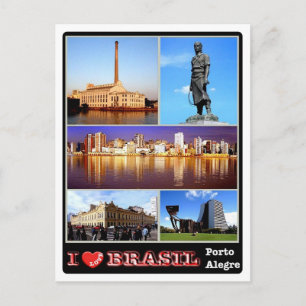 Brazil - I Love - Porto Alegre - Postcard