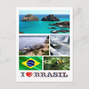 Brazil - I Love - Postcard