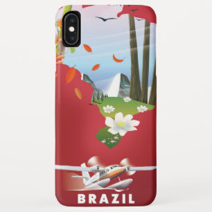 Brazil Illustrated travel poster. Case-Mate iPhone Case