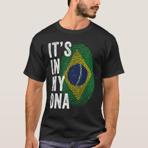 Brazil It's In My DNA Brazilian Fingerprint Brazil T-Shirt