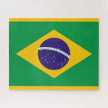 brazil jigsaw puzzle<br><div class="desc">Flag of Brazil. The national flag of Brazil (Portuguese: Bandeira do Brasil) is a blue disc depicting a starry sky spanned by a curved band inscribed with the national motto, within a yellow rhombus, on a green field. Brazil officially adopted this design for its national flag on November 19, 1889,...</div>