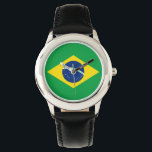 Brazil Kid's Watch - The flag of Brazil<br><div class="desc">Brazil Kid's Watch - The flag of Brazil is a great gift for those who love Brazil or have a Brazilian heritage. This design is also available on many other products for you to choose from.</div>