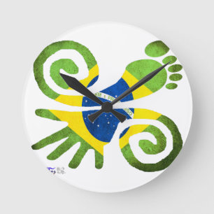 BRAZIL, LOVE, PEACE, LUCK, WWW.DRCHOS.COM,CURIOS, ROUND CLOCK