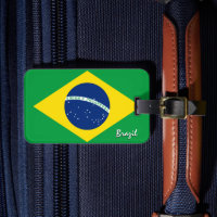 Brazil Luggage Tags, patriotic Brazilian Flag