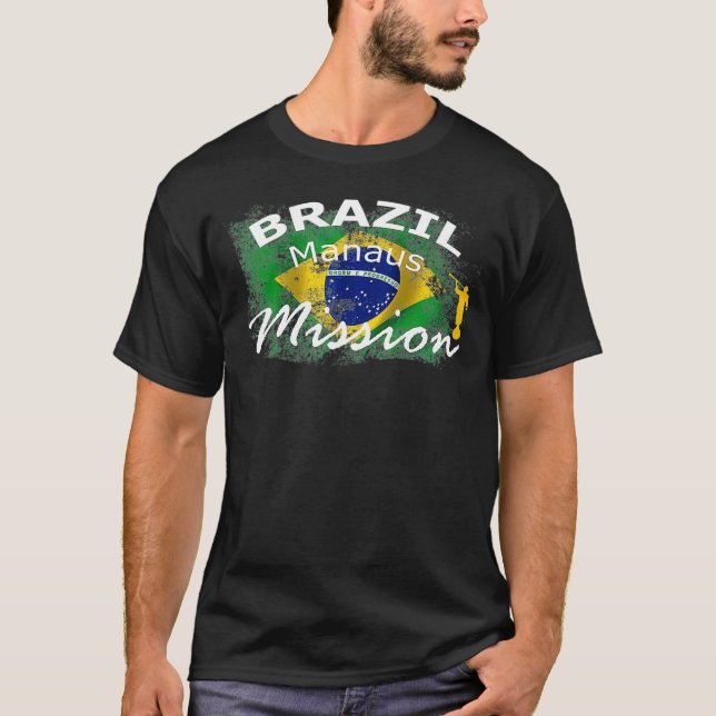 Brazil Manaus Mormon LDS Mission Missionary Gift T-Shirt (Front)