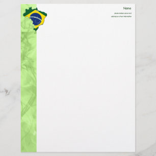 Brazil map customised letterhead