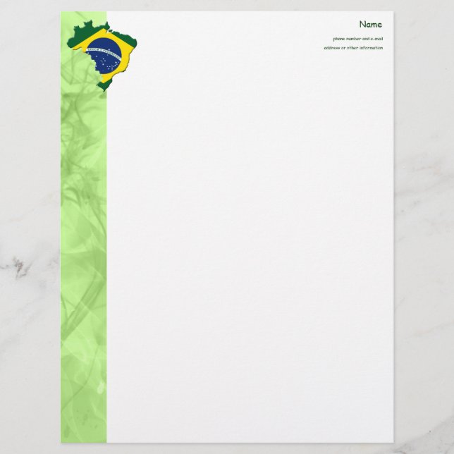 Brazil map customised letterhead (Front)