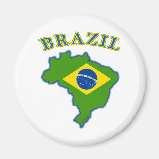 BRAZIl Map/Flag Magnet