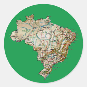 Brazil Map Sticker