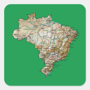 Brazil Map Sticker