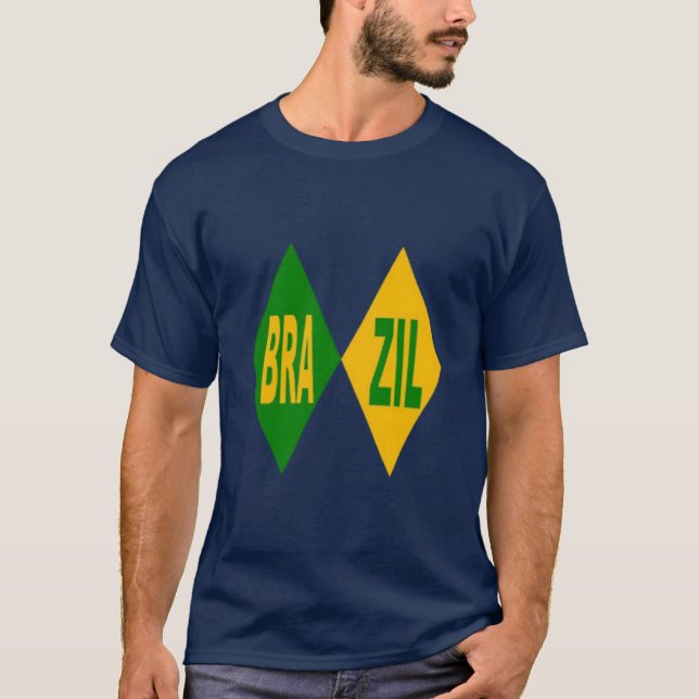 BRAZIL Men's Dark Shirt (Front)