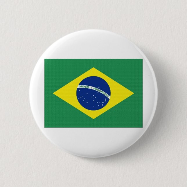 Brazil National Flag 6 Cm Round Badge (Front)