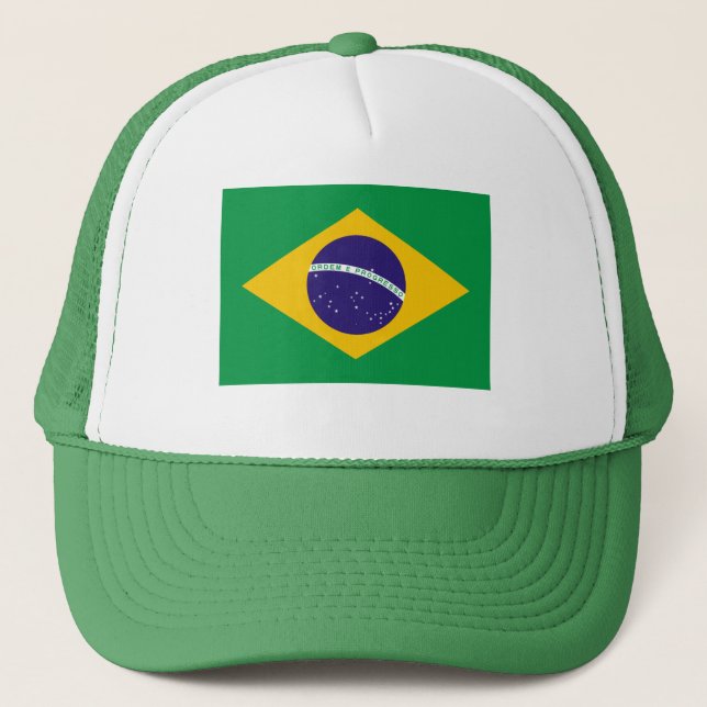 Brazil National Flag Trucker Hat (Front)