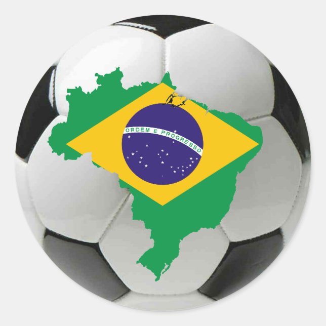 Brazil national team classic round sticker (Front)