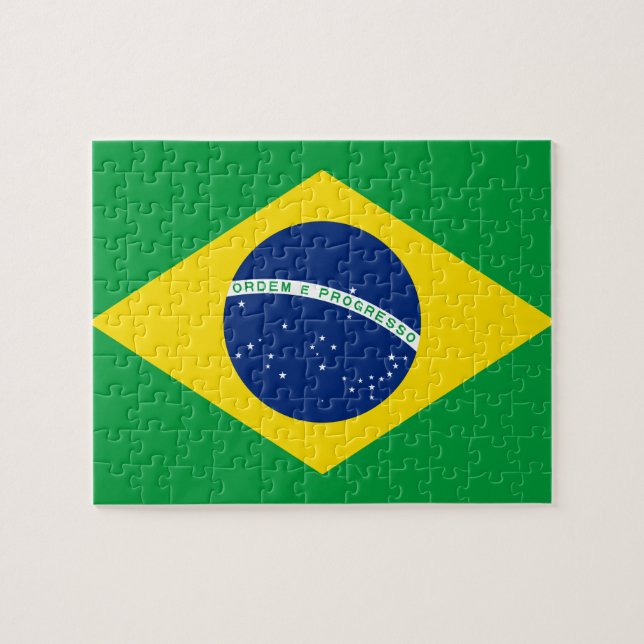 Brazil National World Flag Jigsaw Puzzle (Horizontal)