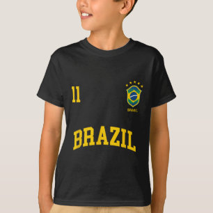 Brazil Number 11 Brazilian Soccer Team Sports Shir T-Shirt