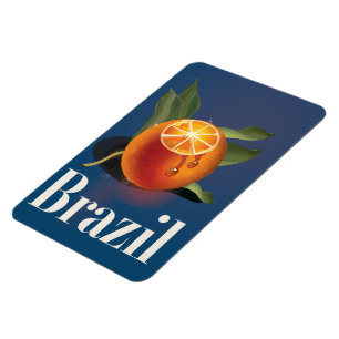 Brazil Oranges travel poster Magnet
