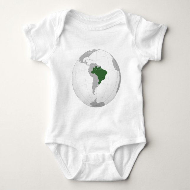 Brazil (orthographic projection) baby bodysuit (Front)