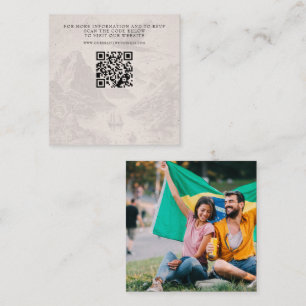 Brazil Passport Wedding QR Enclosure Card
