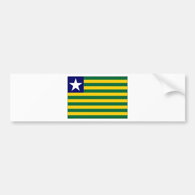 Brazil Piauiacute Flag Bumper Sticker (Front)