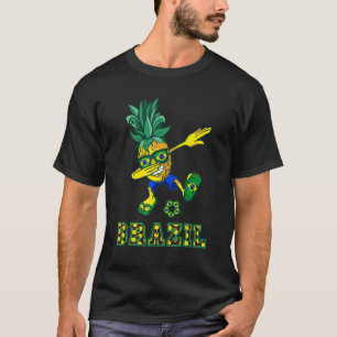 Brazil Pineappe Brazilian Football Ball Player Bra T-Shirt