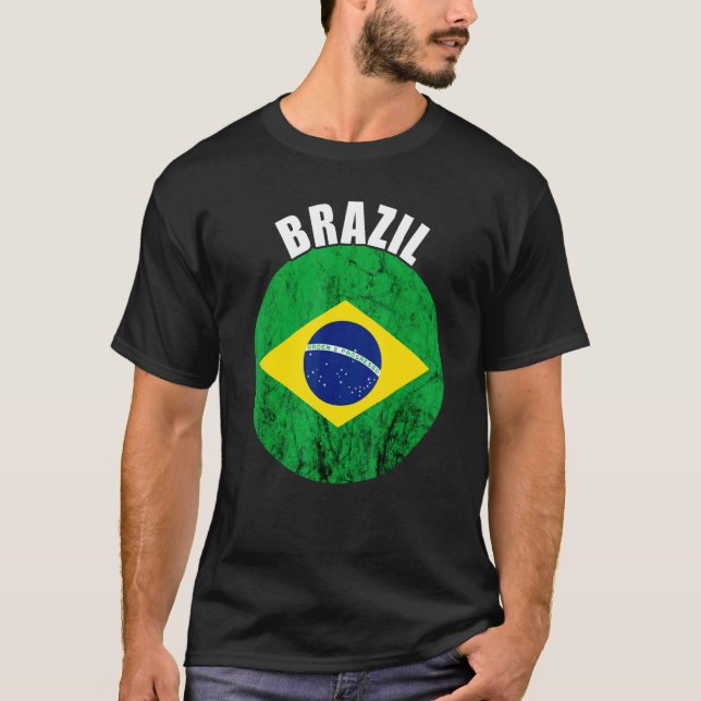 Brazil Progress Brasilian Brazilian Pride Brazilia T-Shirt (Front)