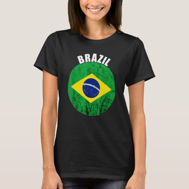 Brazil Progress Brasilian Brazilian Pride Brazilia T-Shirt (Front)