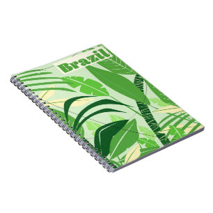 Brazil Rainforest Vintage style vacation print Spiral Notebook