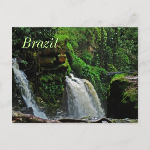 Brazil Rainforest Waterfall Postcard