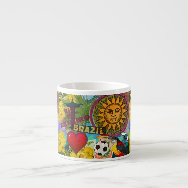 Brazil Rio de Janiero Sun Travel Colourful Art Espresso Cup (Front)